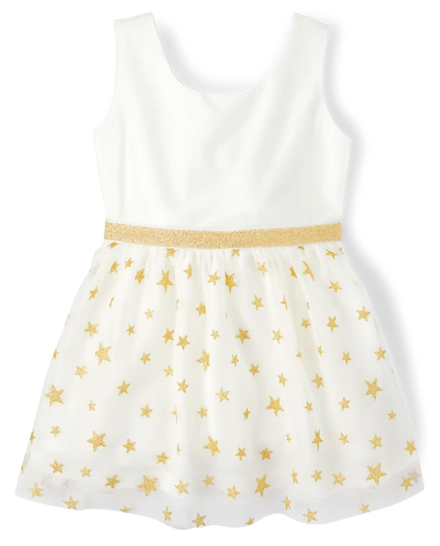Vestido toddler con estrellas brillantes