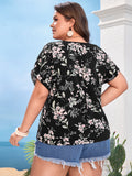 Blusa con estampado flora 603571