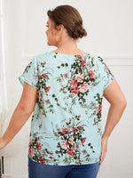 Top ribete con encaje floral 699429