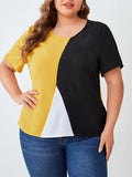 Blusa de color combinado 017637